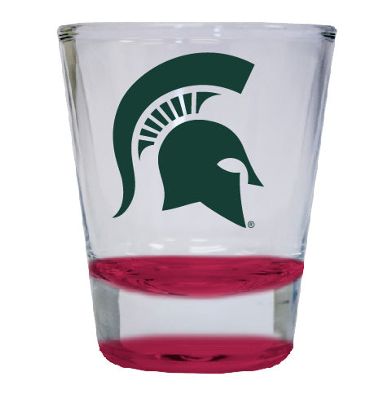 Michigan State Spartans 2 ounce Color Etched Shot Glasses