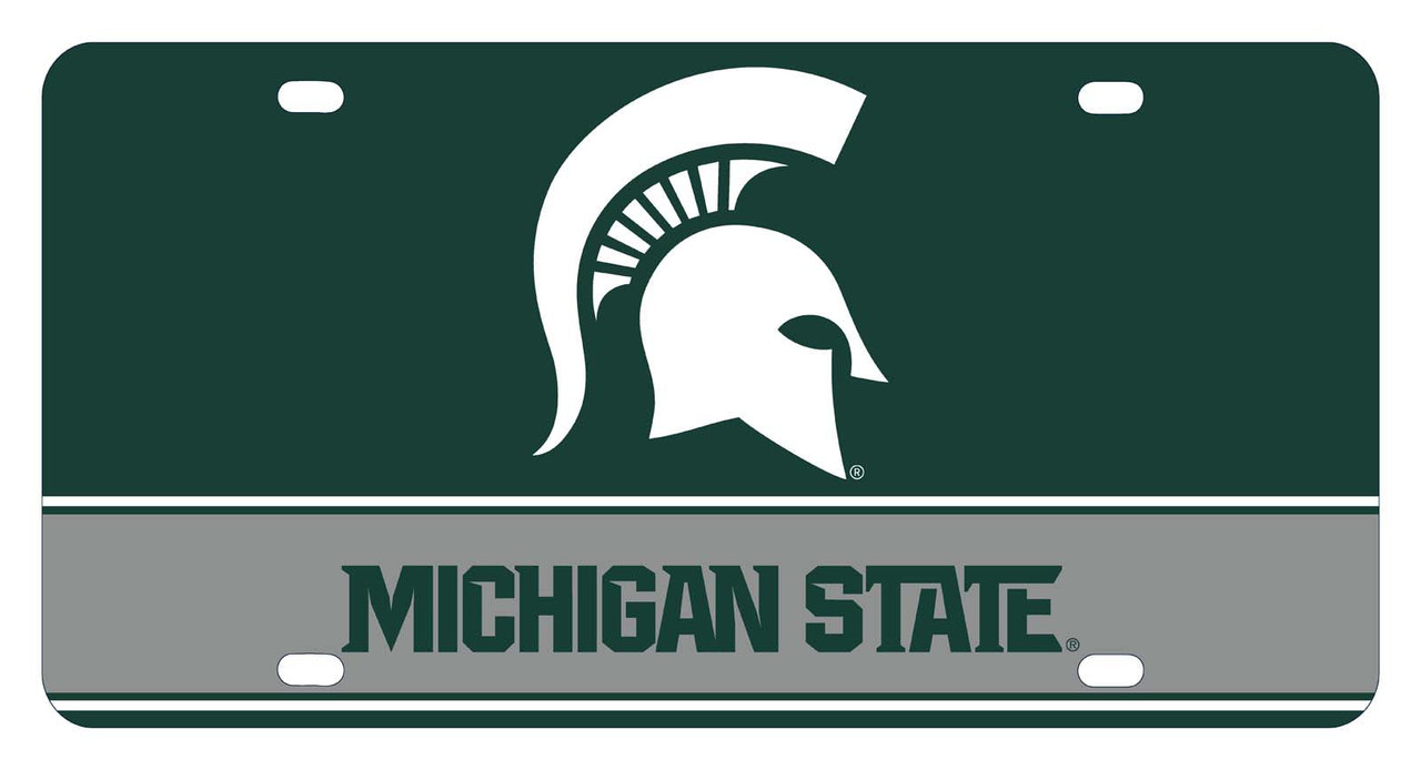 Michigan State Spartans Metal License Plate