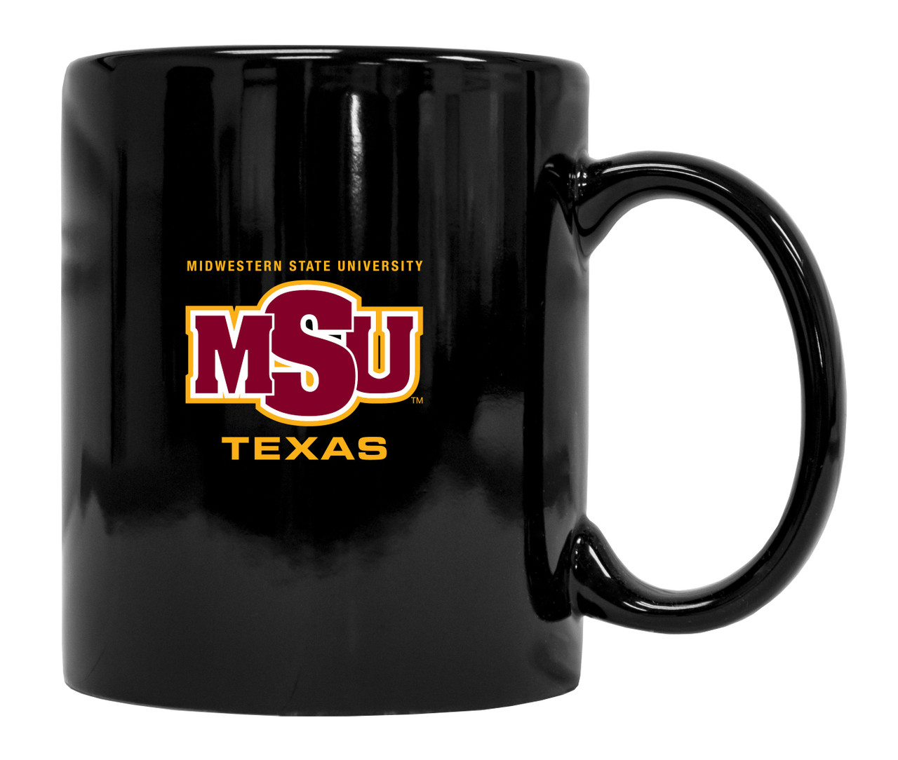 Midwestern University Mustangs Black Ceramic Mug 2-Pack (Black).