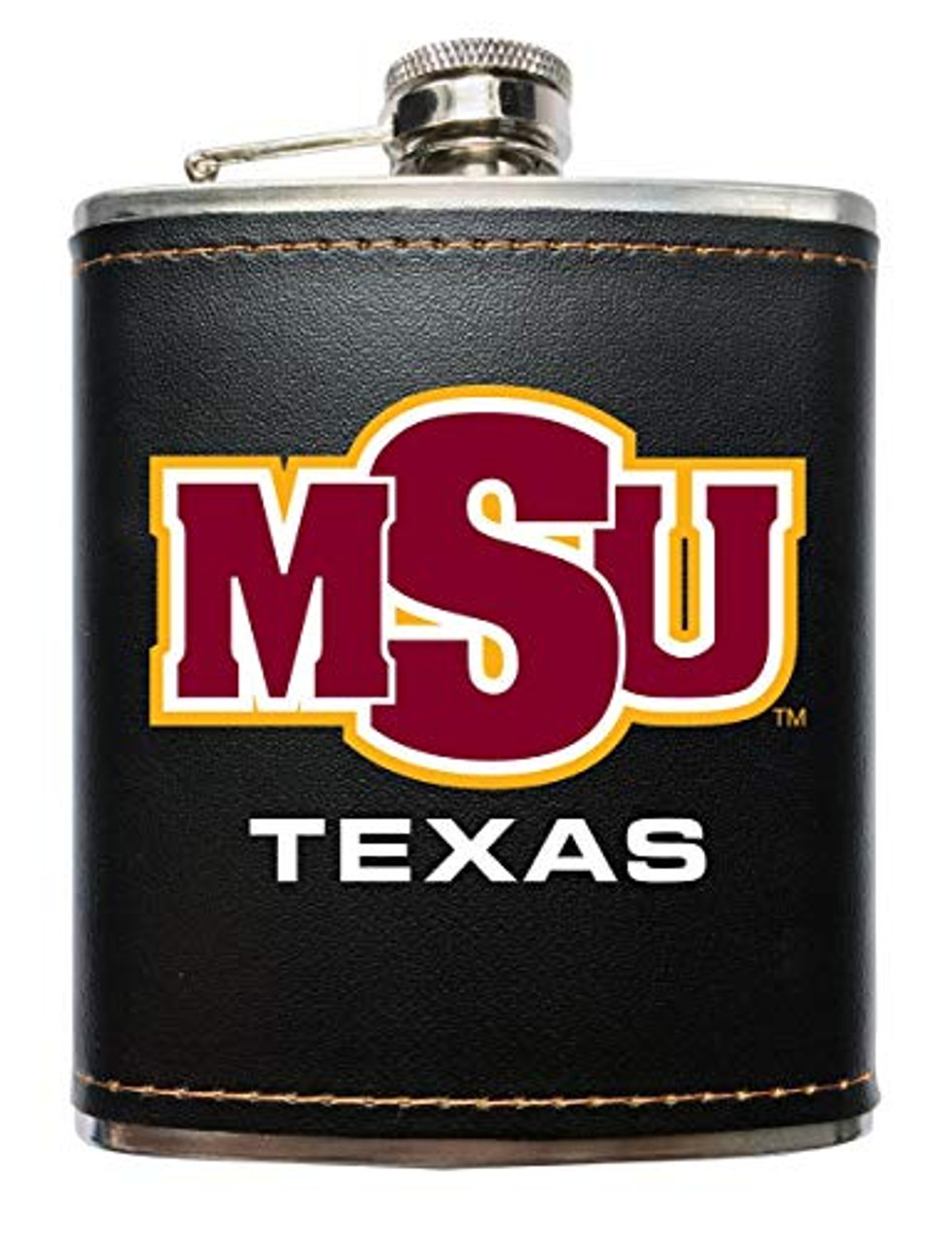 Midwestern University Mustangs Black Stainless Steel 7 oz Flask