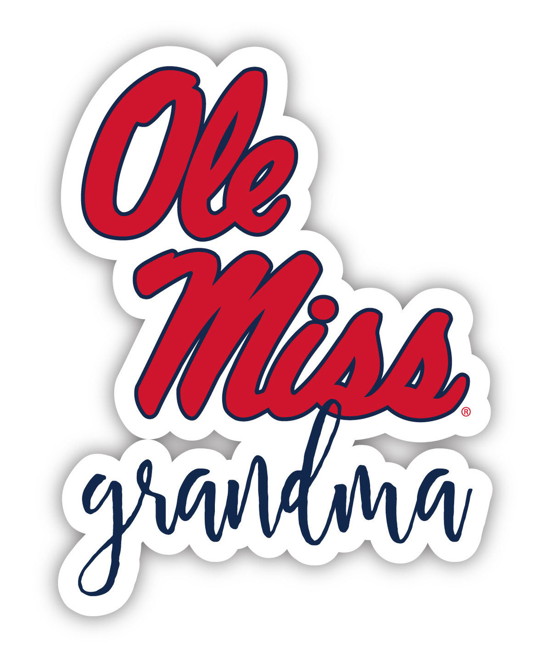Mississippi Rebels "Ole Miss" 4 Inch Proud Grand Mom Die Cut Decal