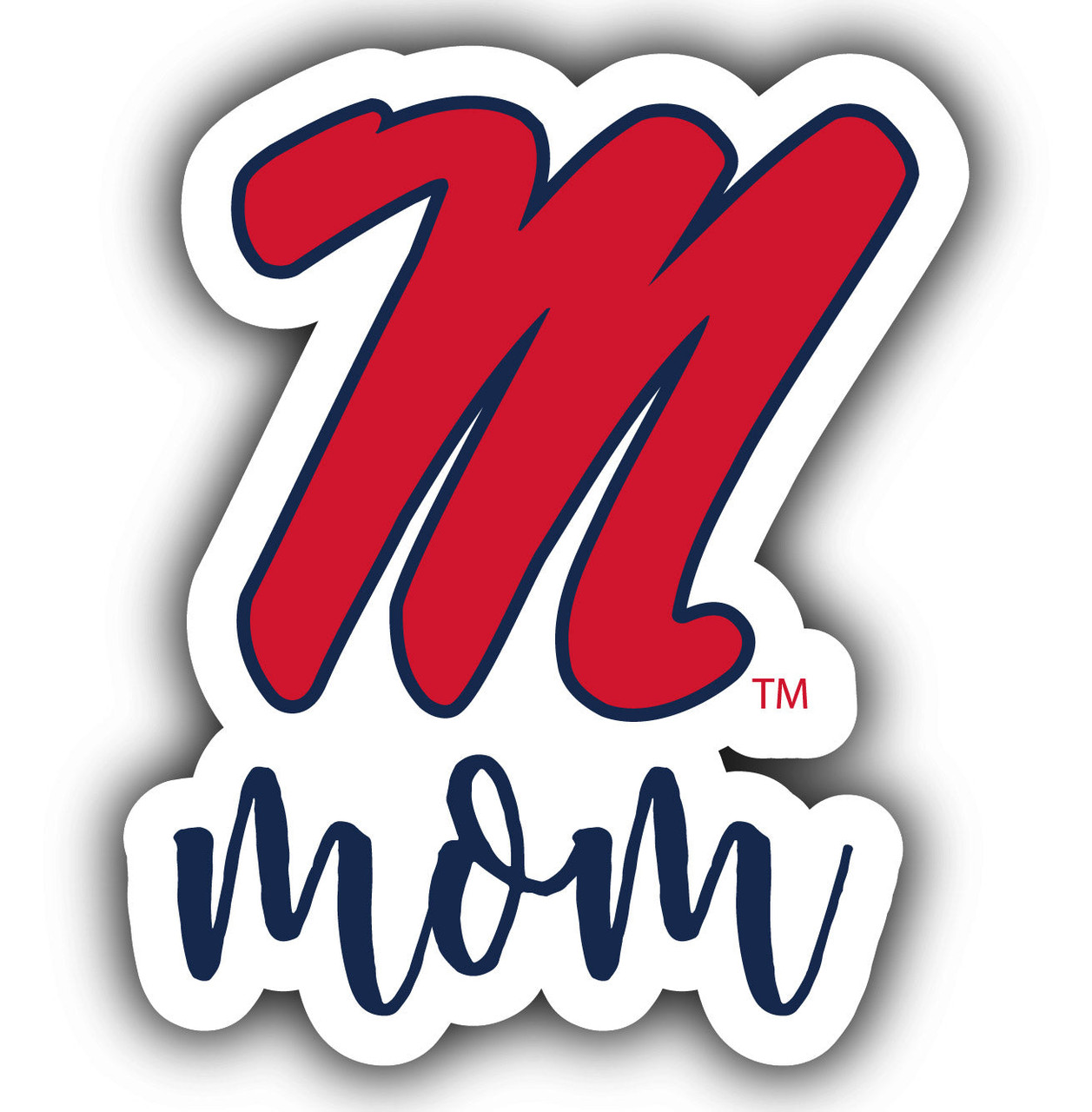 Mississippi Rebels Ole Miss Proud Mom 4-Inch Die Cut Decal