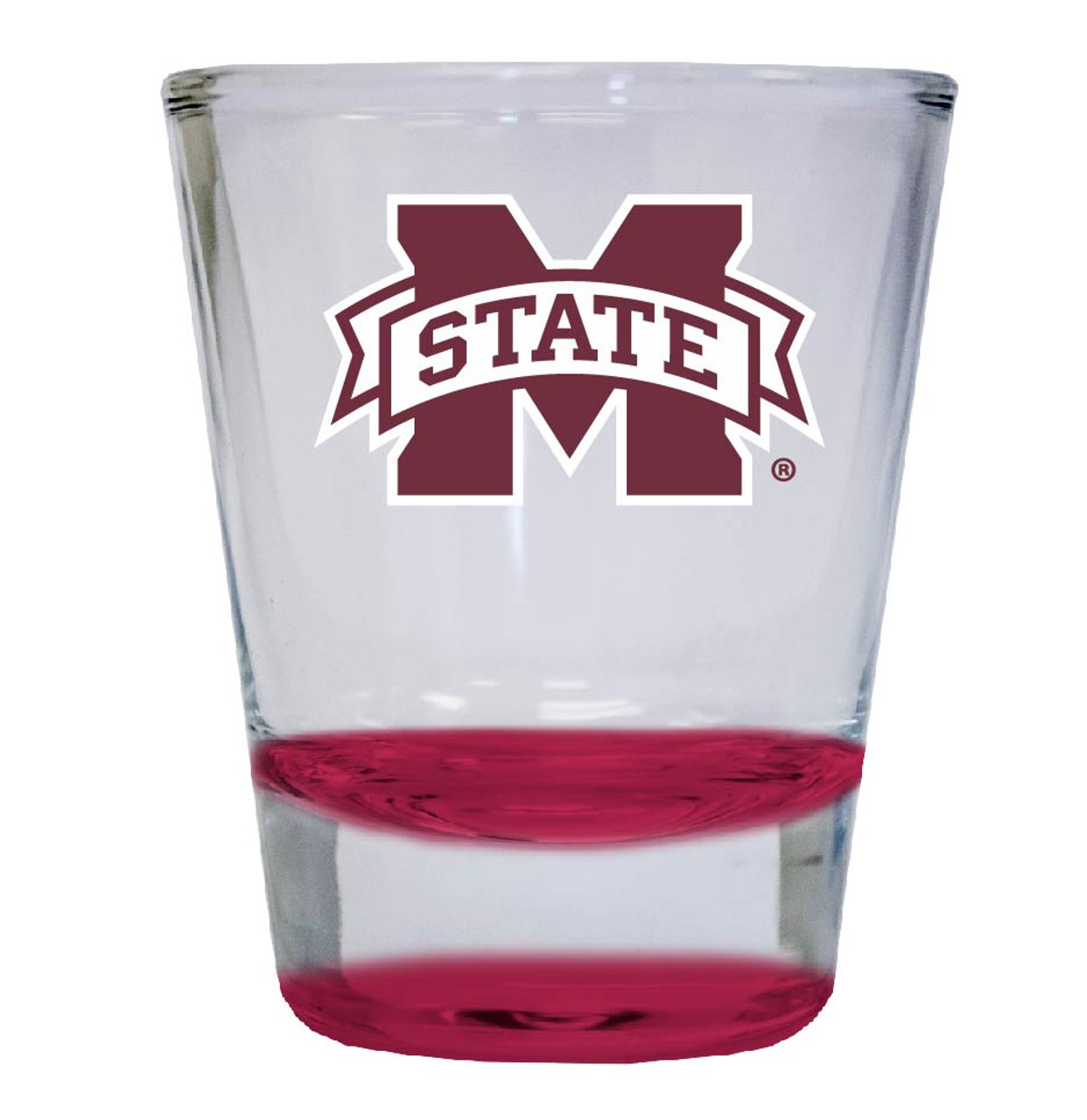 Mississippi State Bulldogs 2 ounce Color Etched Shot Glasses