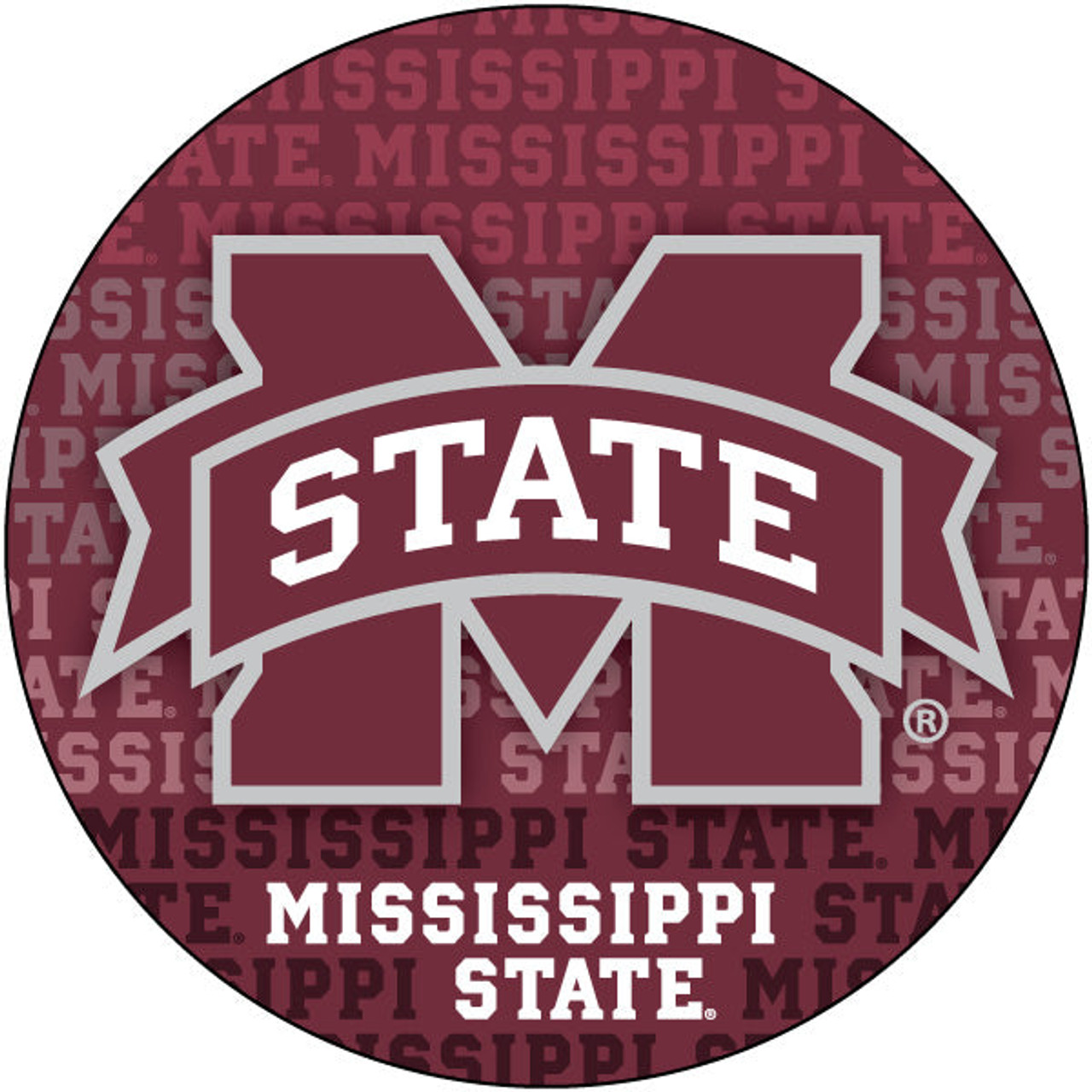 Mississippi State Bulldogs 4 Inch Round Word Magnet