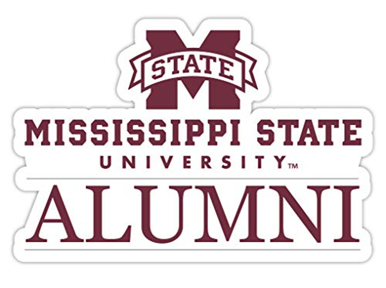 Mississippi State Bulldogs 4-Inch Laser Cut Alumni Vinyl Decal Sticker 4-Pack