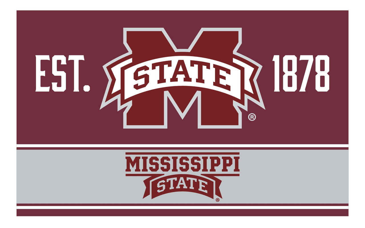 Mississippi State Bulldogs Wood Sign with Frame