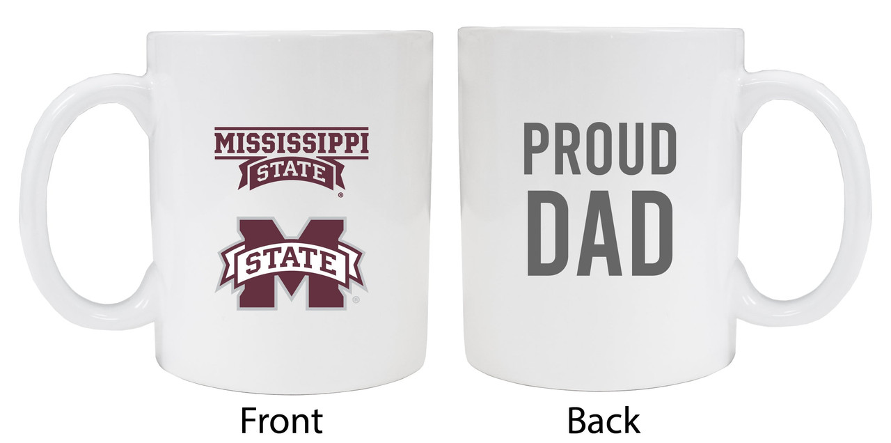 Mississippi State BulldogsProud Dad White Ceramic Coffee Mug (White).
