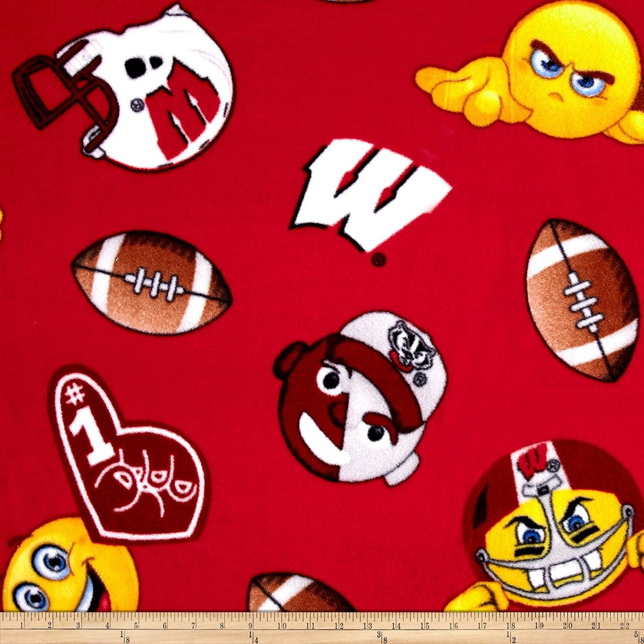 NCAA+University+of+Louisville+Cardinals+Block+Cotton+Fabric+by+The+Yard for  sale online