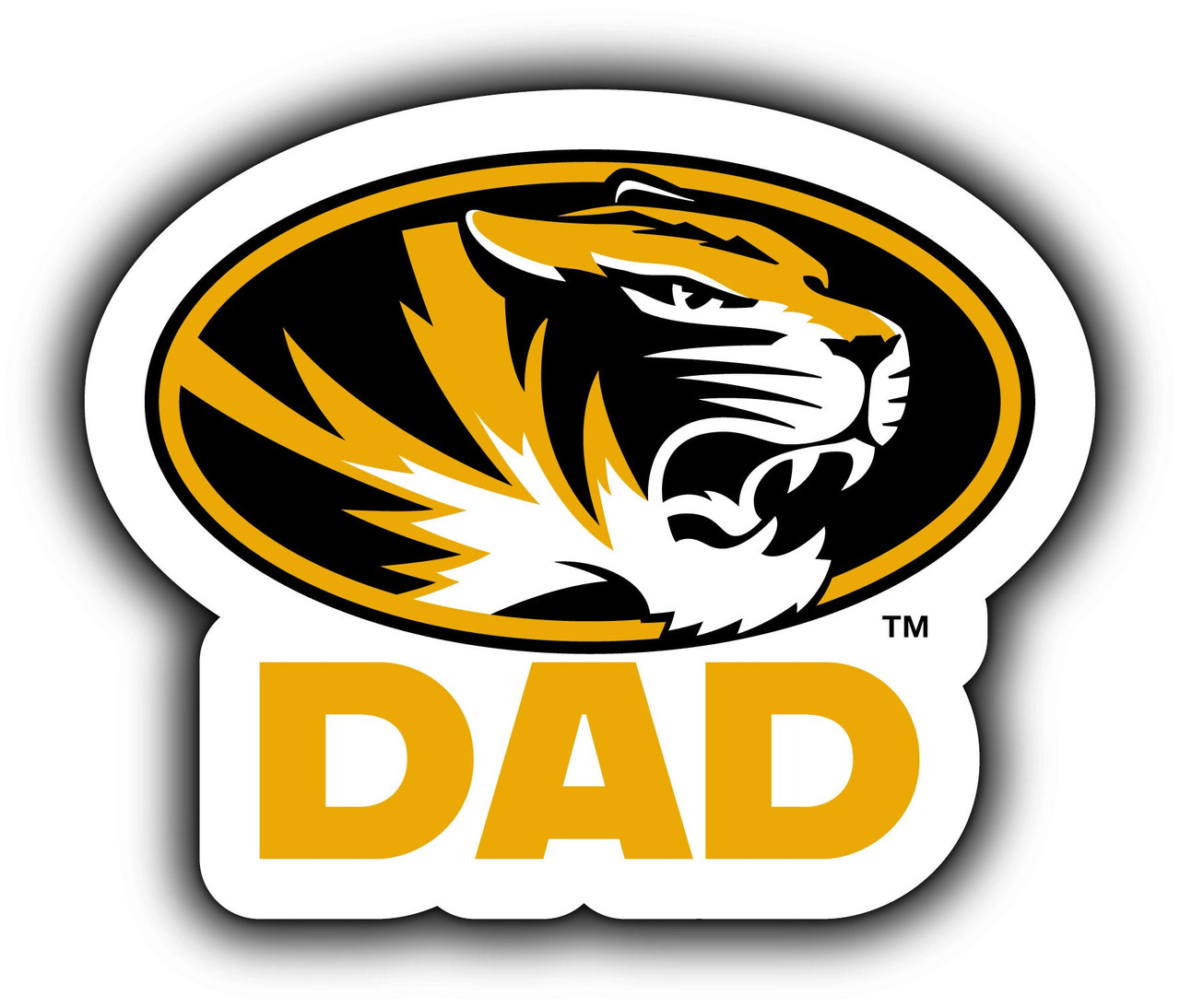 Missouri Tigers 4-Inch Proud Dad Die Cut Decal