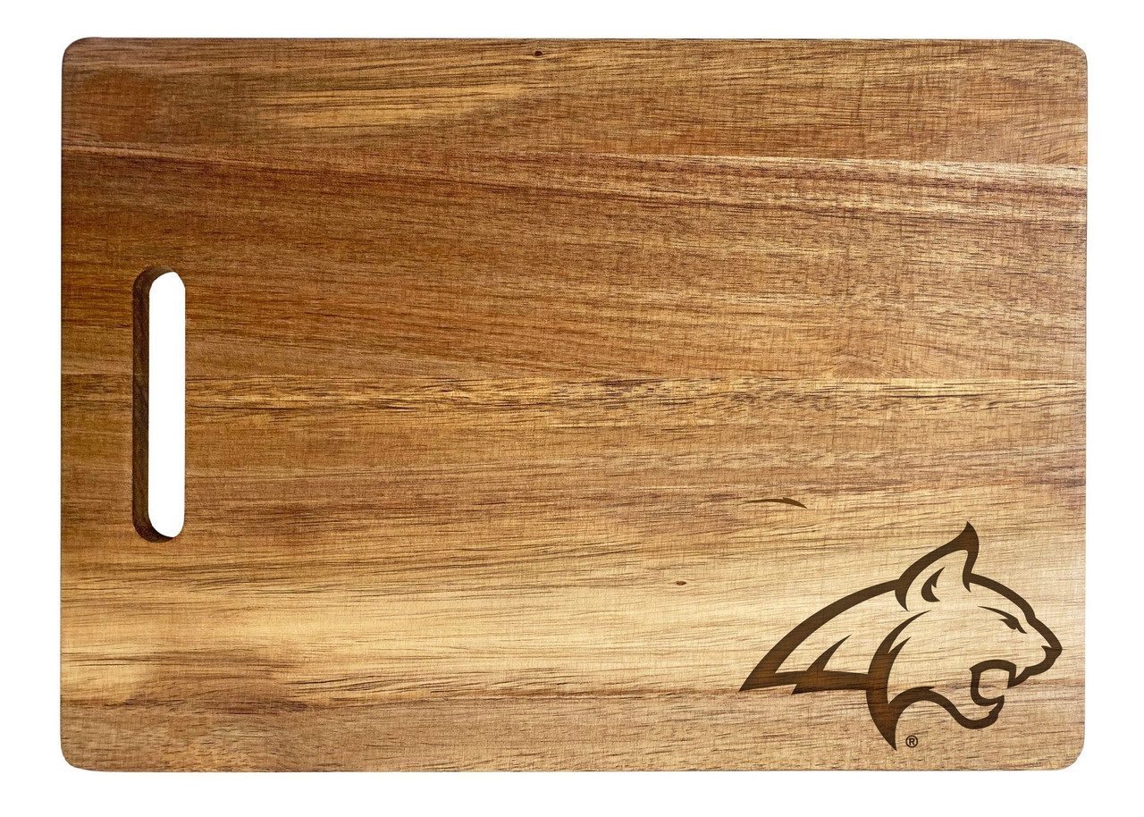 Montana State Bobcats Engraved Wooden Cutting Board 10" x 14" Acacia Wood