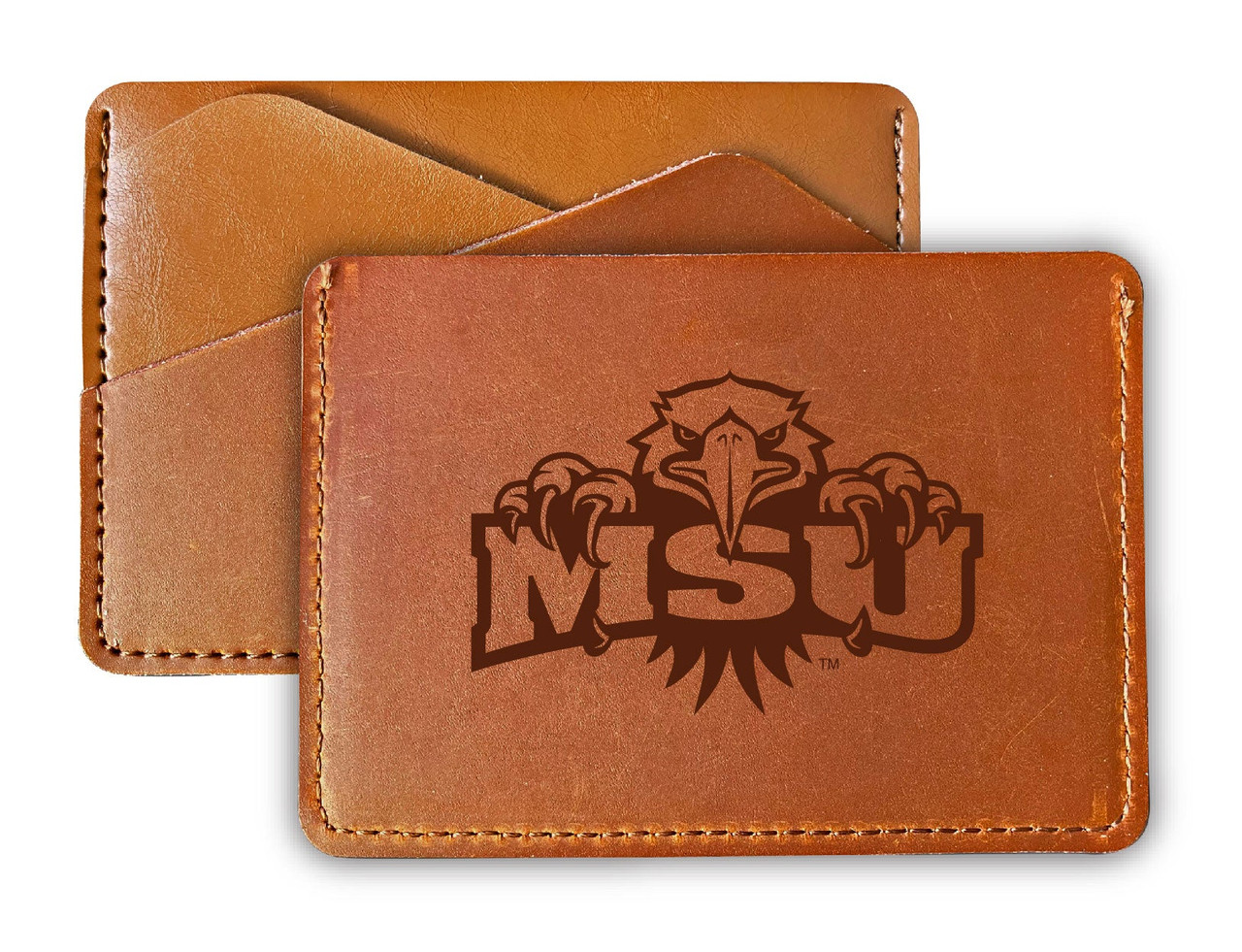 Morehead State University College Leather Card Holder Wallet