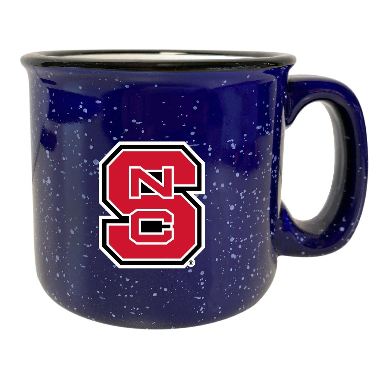 NC State Wolfpack 8 oz Speckled Ceramic Camper Coffee Mug (Navy).