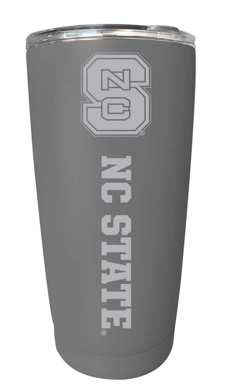 NC State Wolfpack Etched 16 oz Stainless Steel Tumbler (Gray)