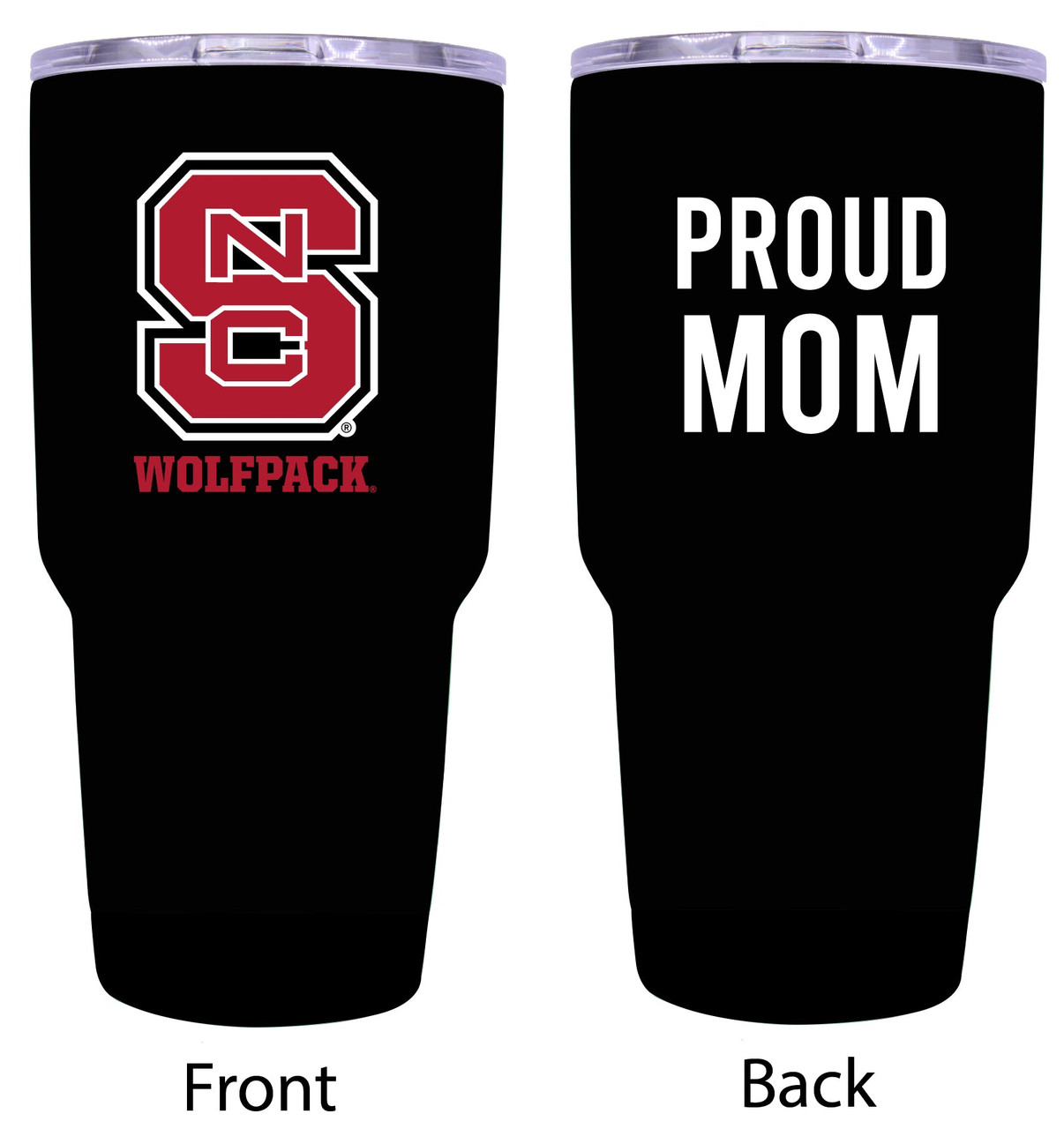 NC State Wolfpack Proud Mom 24 oz Insulated Stainless Steel Tumblers Choose Your Color.