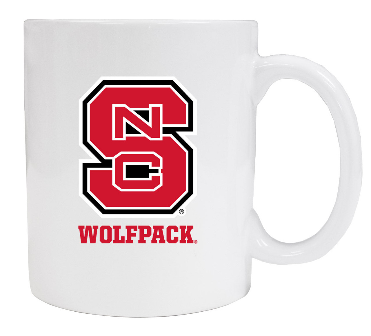 NC State Wolfpack White Ceramic Coffee Mug 2-Pack (White).