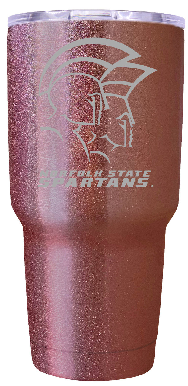 Norfolk State University 24 oz Insulated Tumbler Etched - Rose Gold