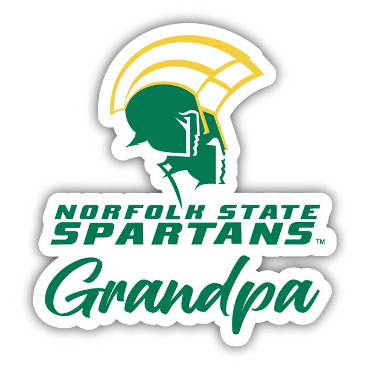 Norfolk State University 4 Inch Proud Grandpa Die Cut Decal