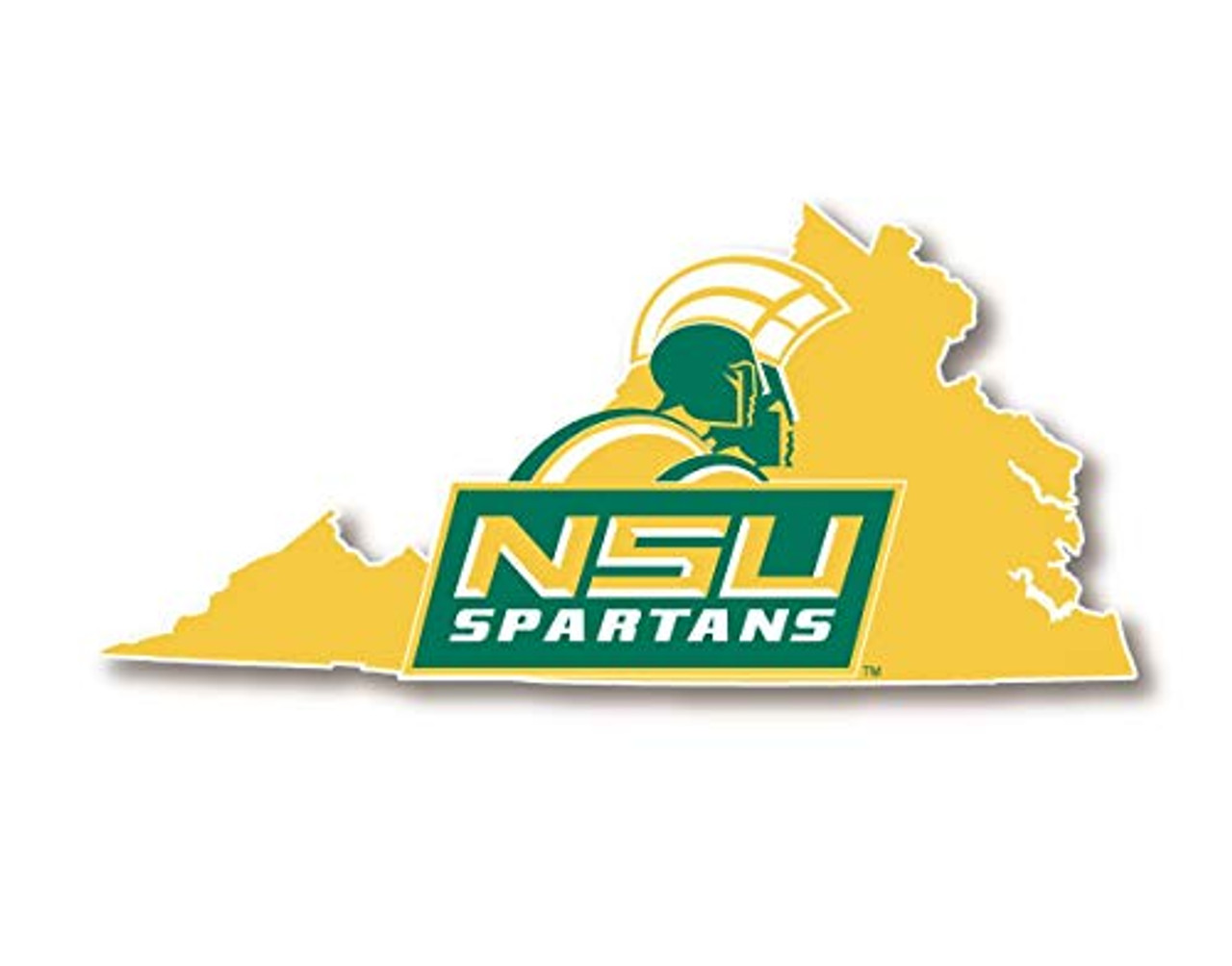 Norfolk State University 4" State Shape Decal 4 Pack