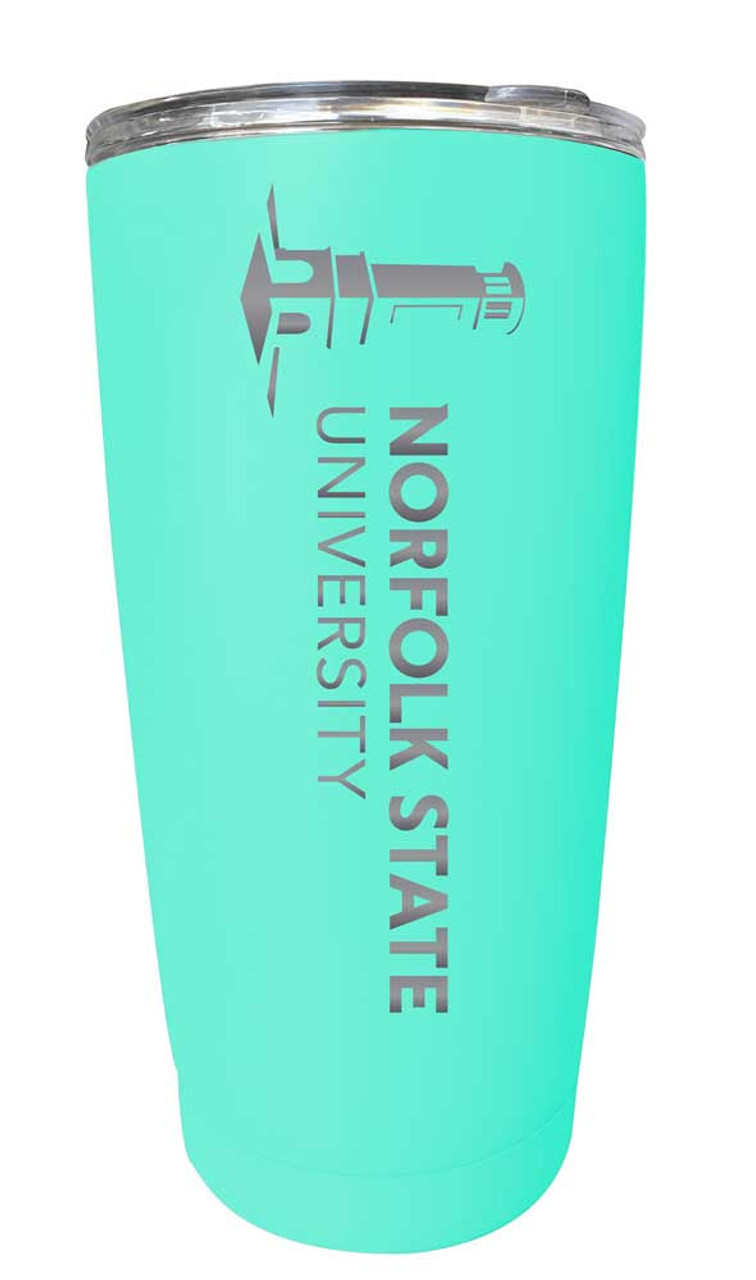 Norfolk State University Etched 16 oz Stainless Steel Tumbler (Choose Your Color)