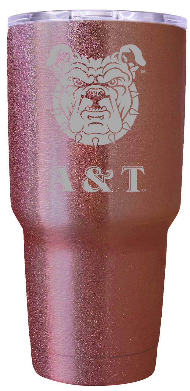 North Carolina A&T State Aggies 24 oz Insulated Tumbler Etched - Rose Gold