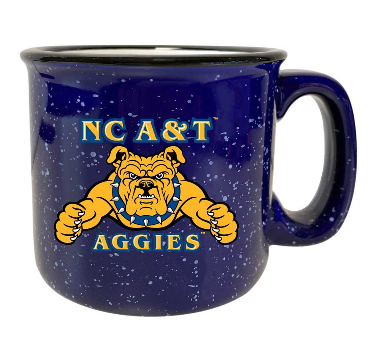 North Carolina A&T State Aggies Speckled Ceramic Camper Coffee Mug (Choose Your Color).