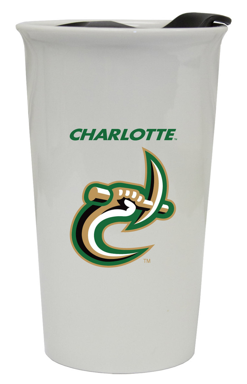 North Carolina Charlotte Forty-Niners Double Walled Ceramic Tumbler