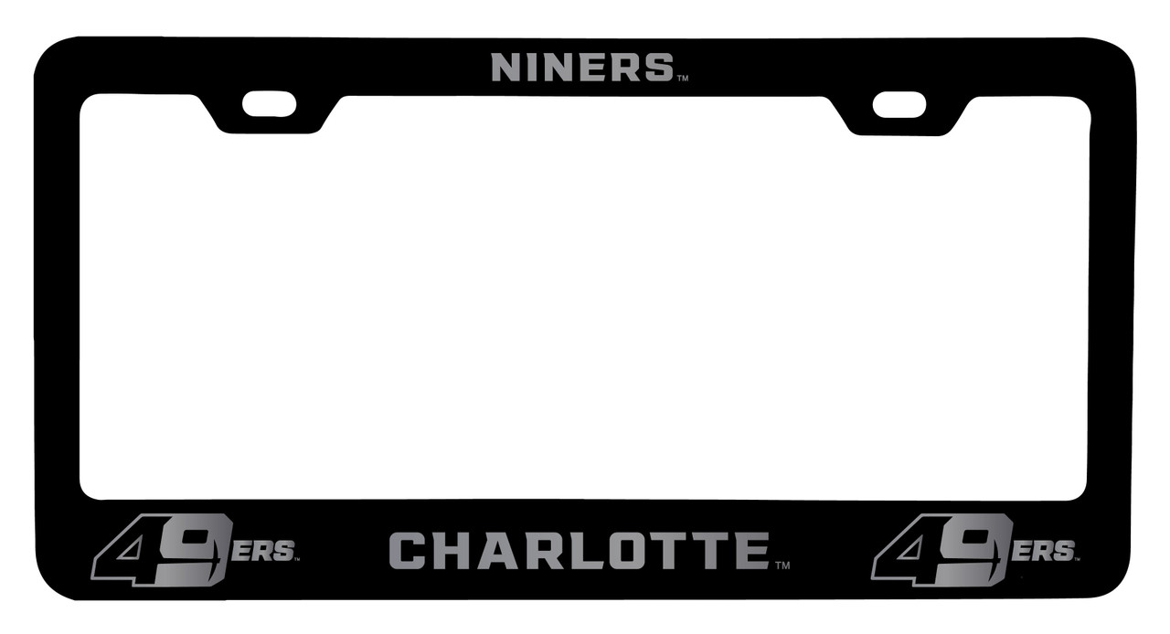 North Carolina Charlotte Forty-Niners Laser Engraved Metal License Plate Frame