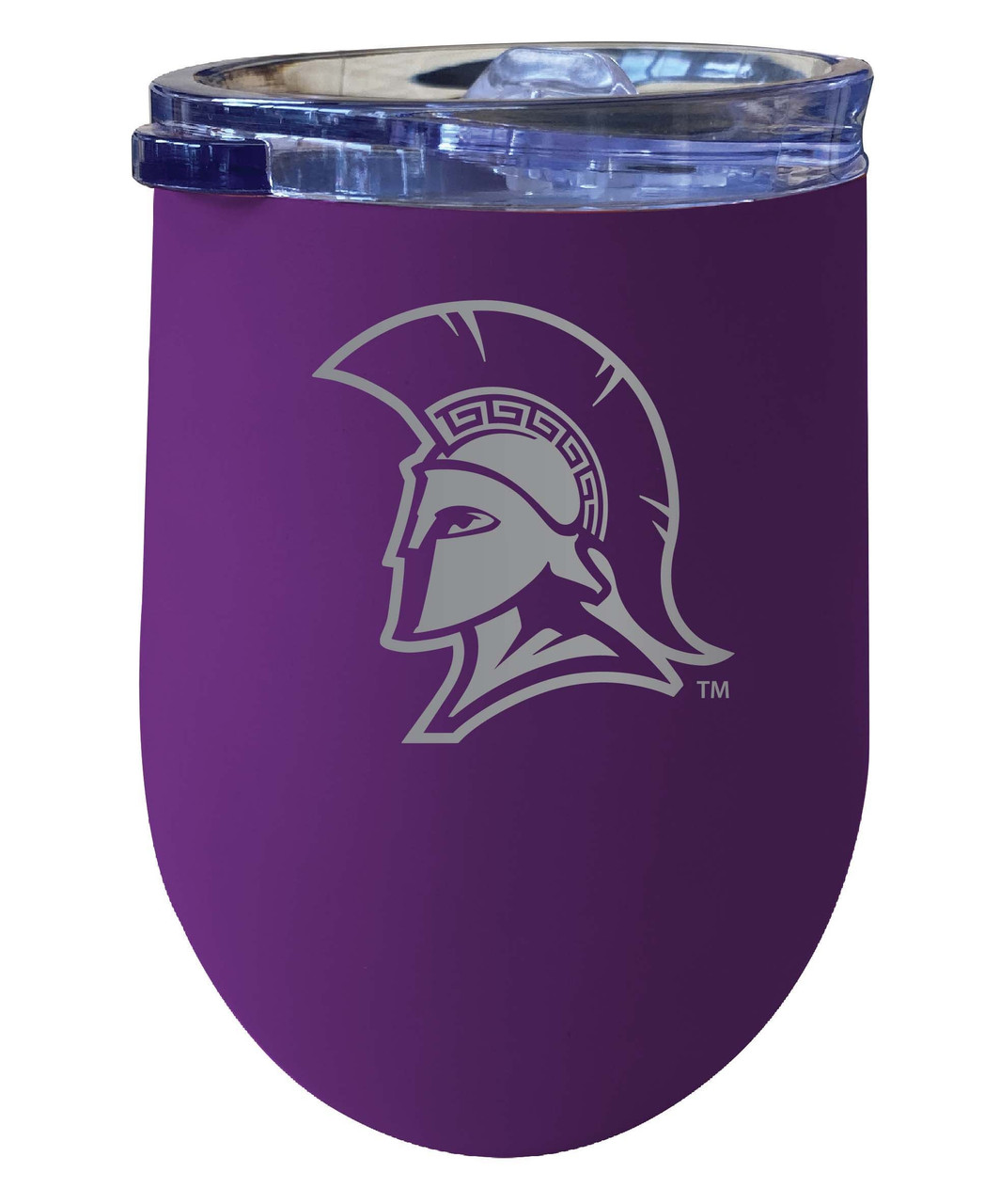 North Carolina Greensboro Spartans 12 oz Etched Insulated Wine Stainless Steel Tumbler Purple