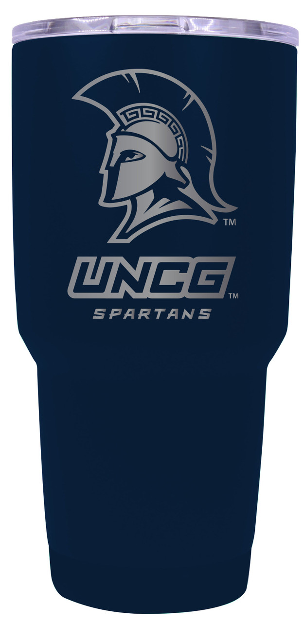 North Carolina Greensboro Spartans 24 oz Insulated Tumbler Etched - Navy