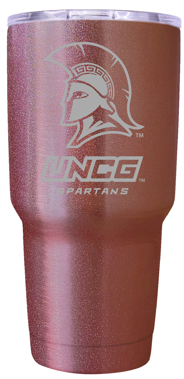 North Carolina Greensboro Spartans 24 oz Insulated Tumbler Etched - Rose Gold