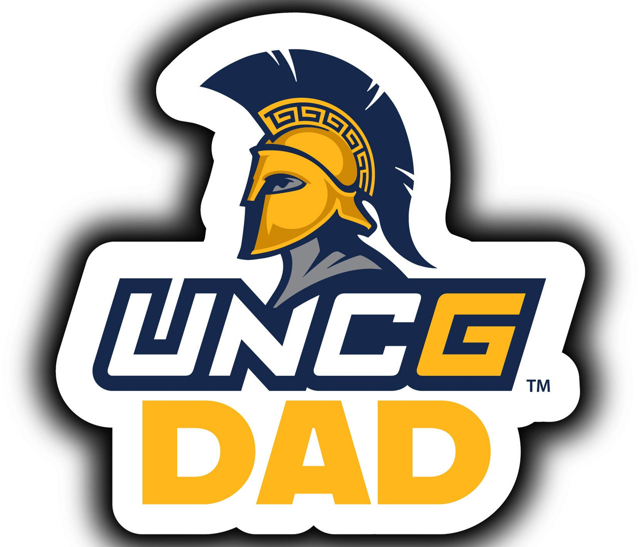 North Carolina Greensboro Spartans 4-Inch Proud Dad Die Cut Decal