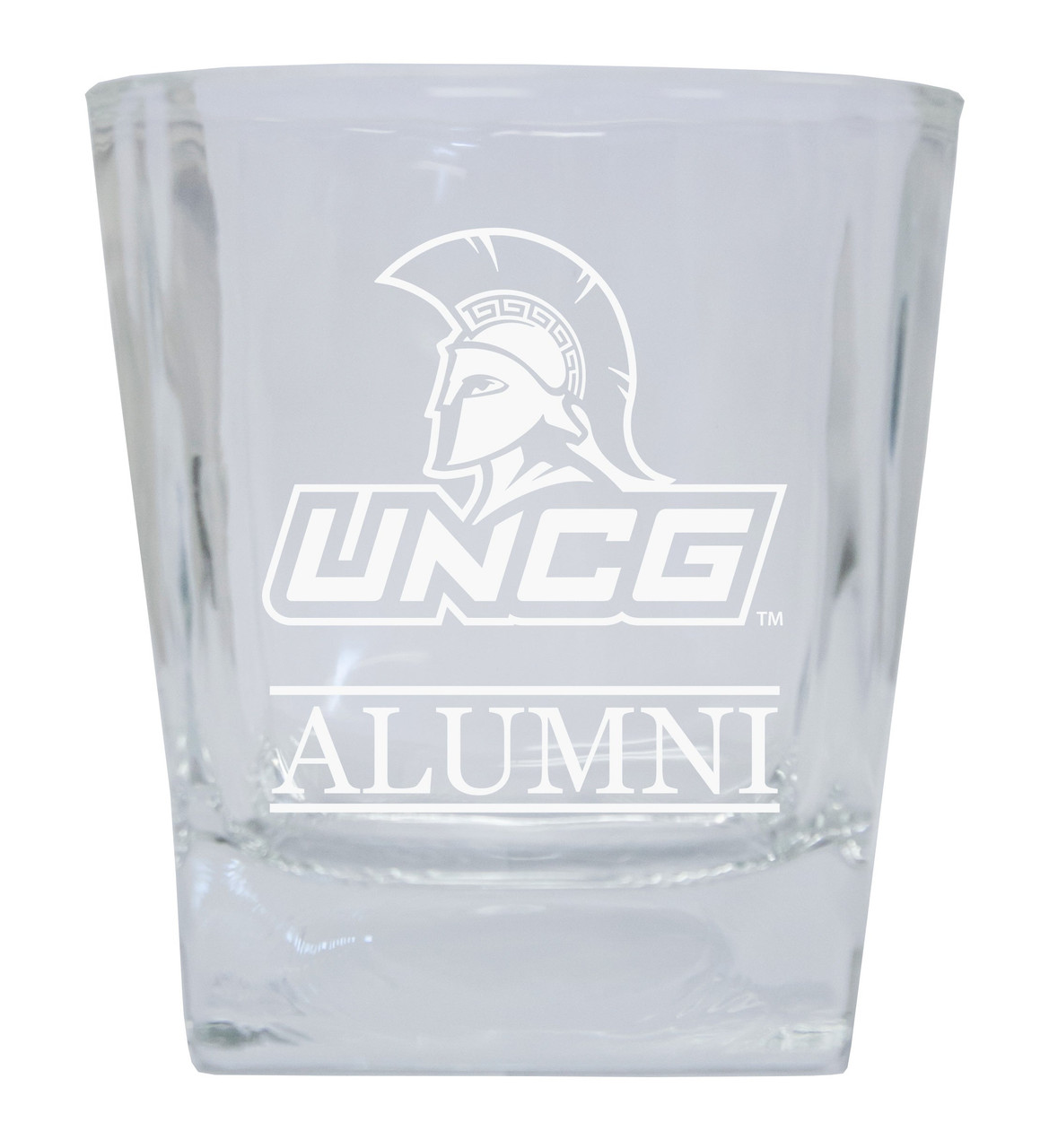 North Carolina Greensboro Spartans 8 oz Etched Alumni Glass Tumbler 2-Pack