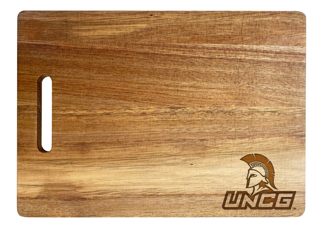 North Carolina Greensboro Spartans Engraved Wooden Cutting Board 10" x 14" Acacia Wood