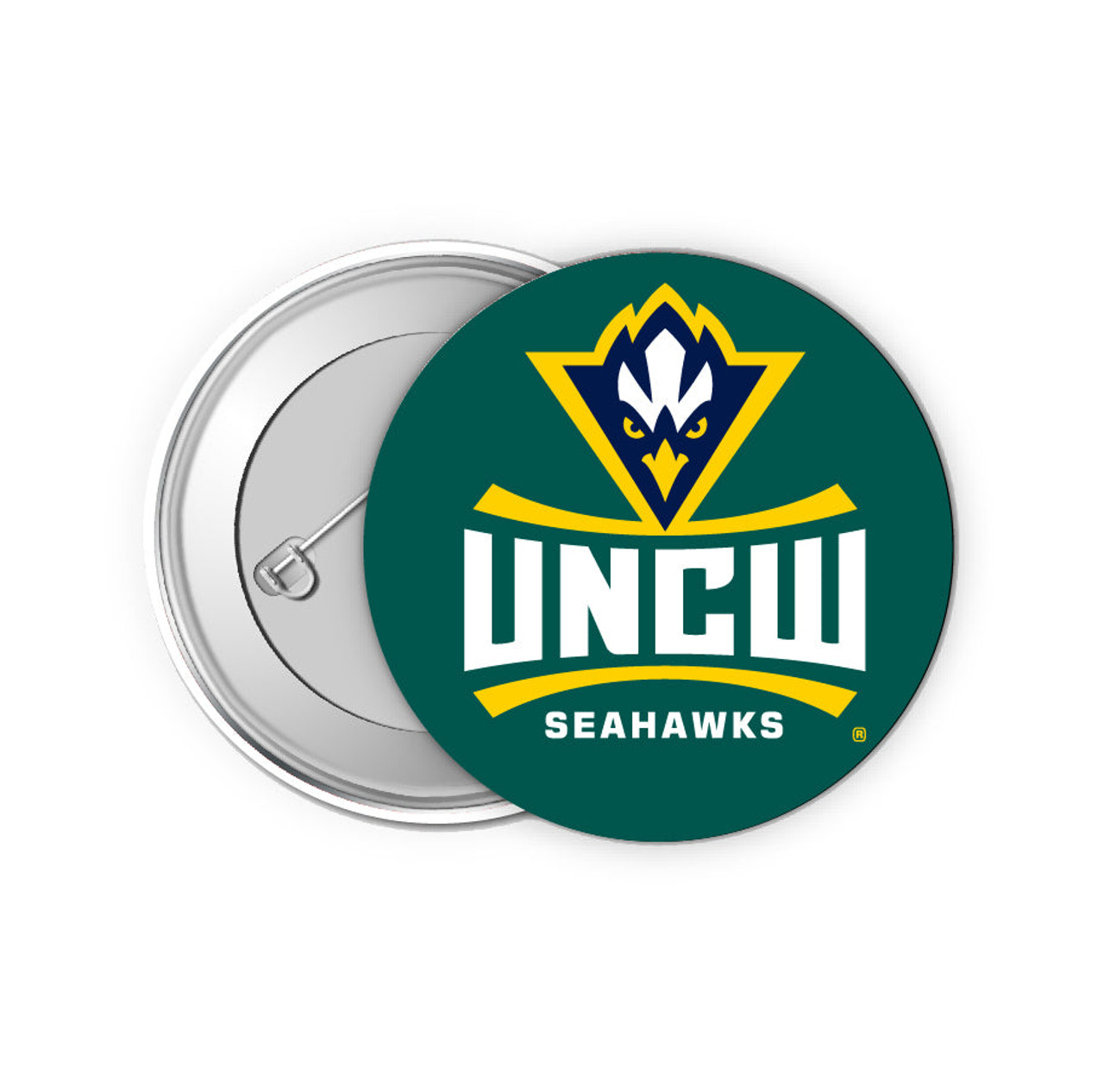 North Carolina Wilmington Seahawks 2 Inch Button Pin 4 Pack