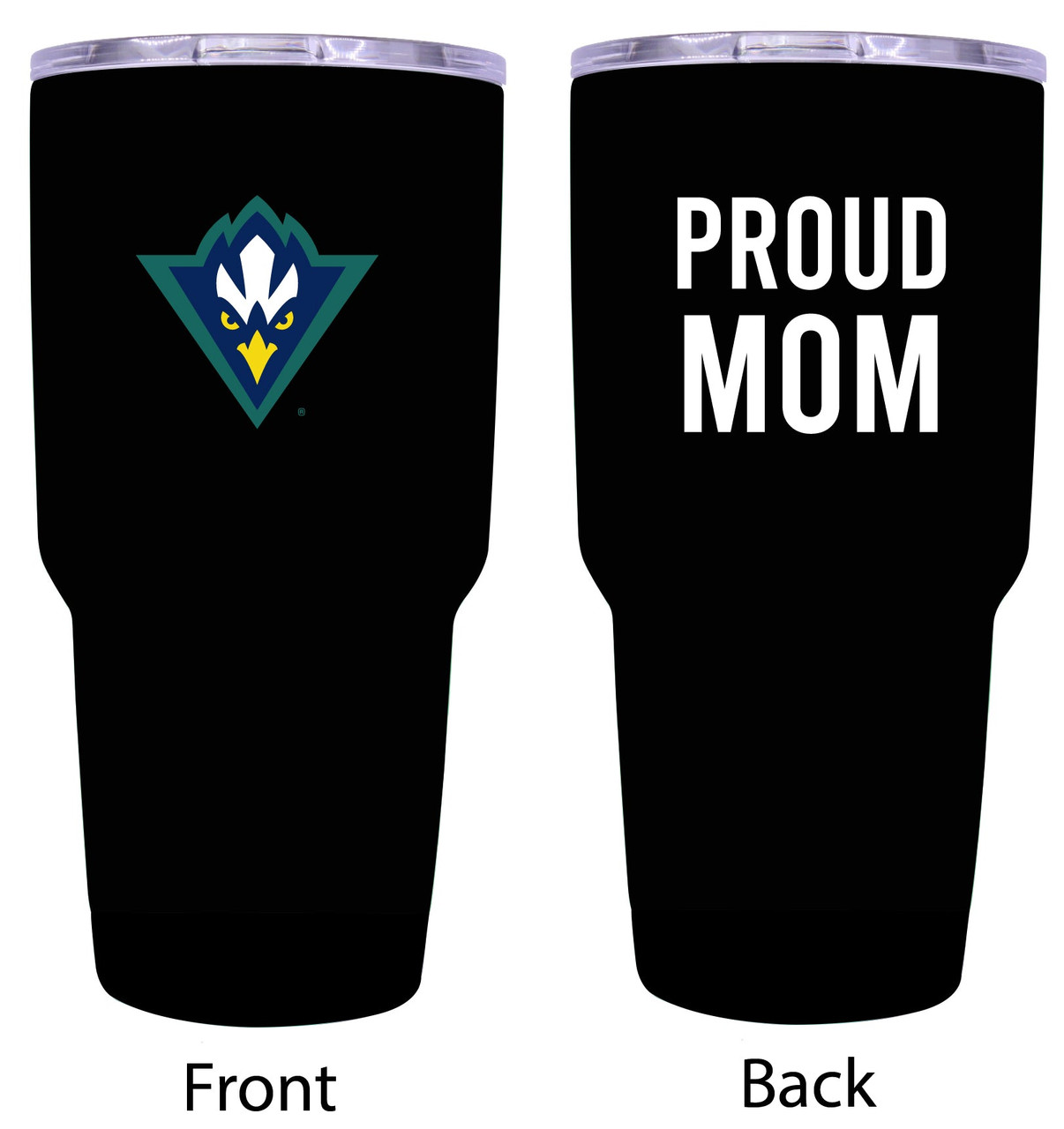 North Carolina Wilmington Seahawks Proud Mom 24 oz Insulated Stainless Steel Tumblers Choose Your Color.