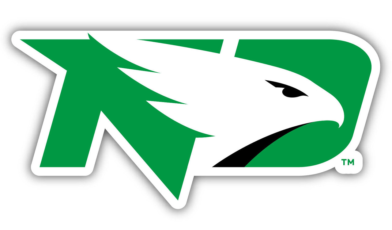 North Dakota Fighting Hawks 12 Inch Vinyl Decal Sticker