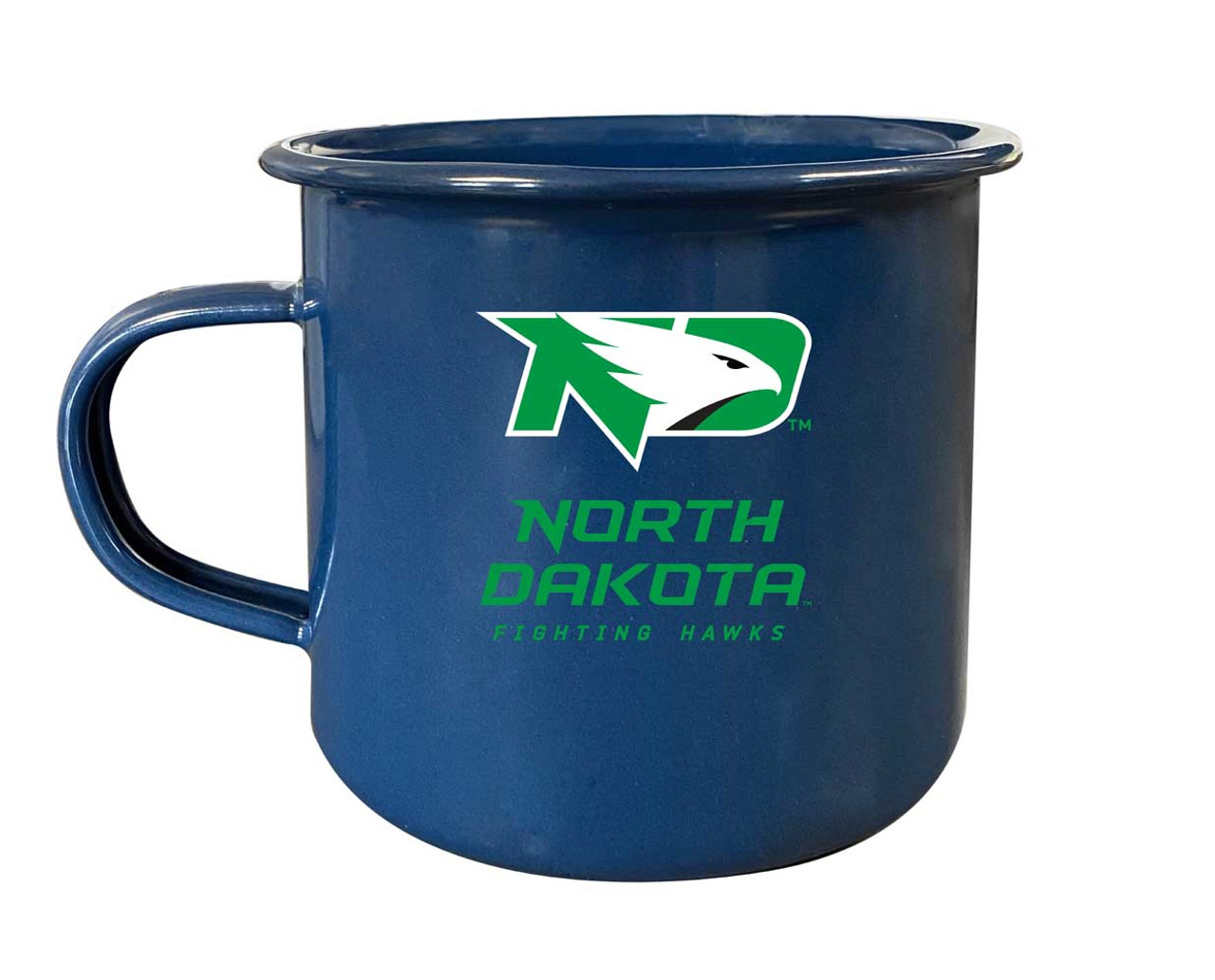 North Dakota Fighting Hawks Tin Camper Coffee Mug (Choose Your Color).