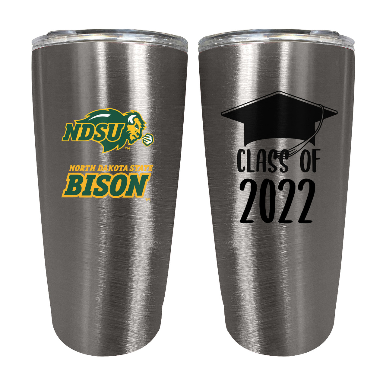 North Dakota State Bison 16 OZ Insulated Stainless Steel Grad Tumbler -  College Fabric Store