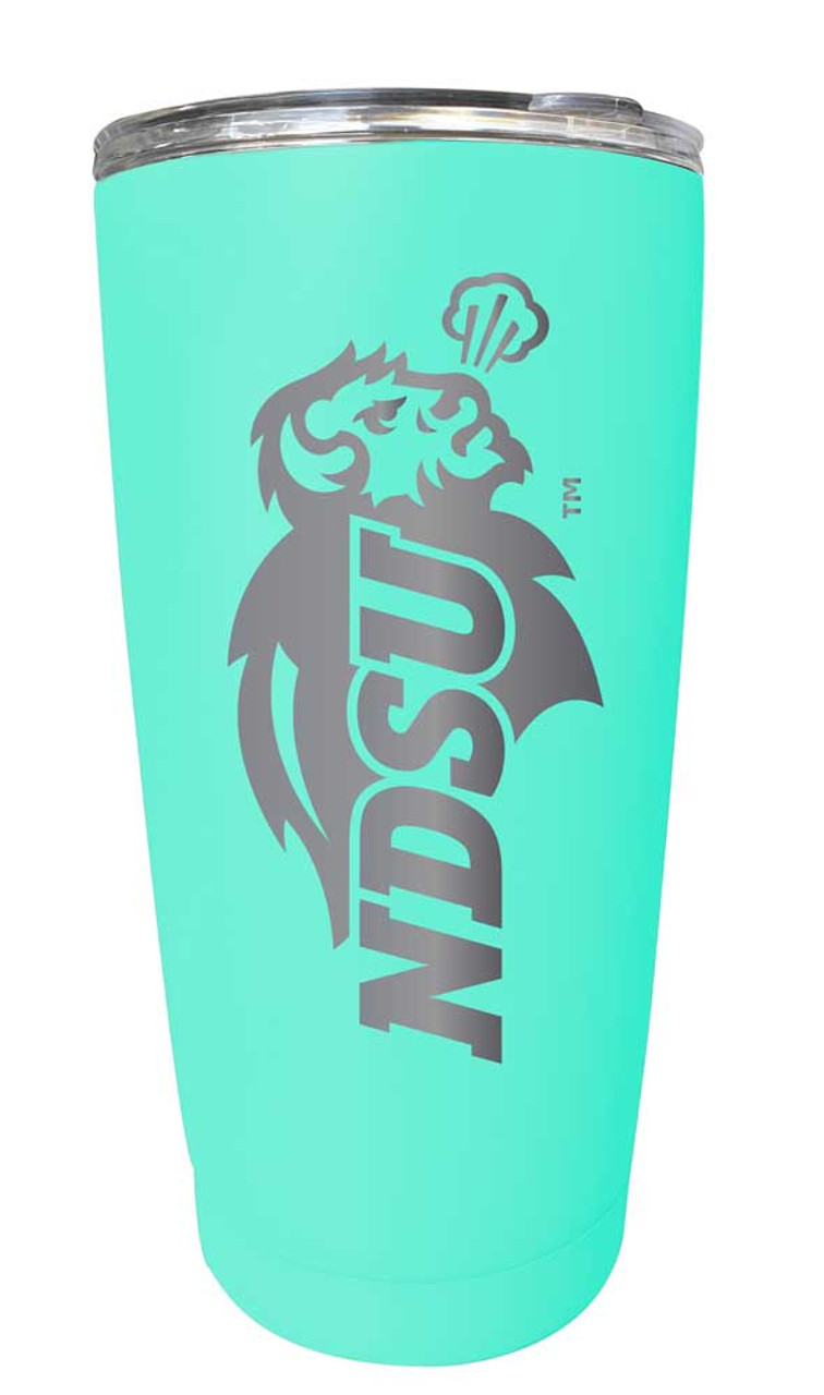 North Dakota State Bison Etched 16 oz Stainless Steel Tumbler (Choose Your Color)