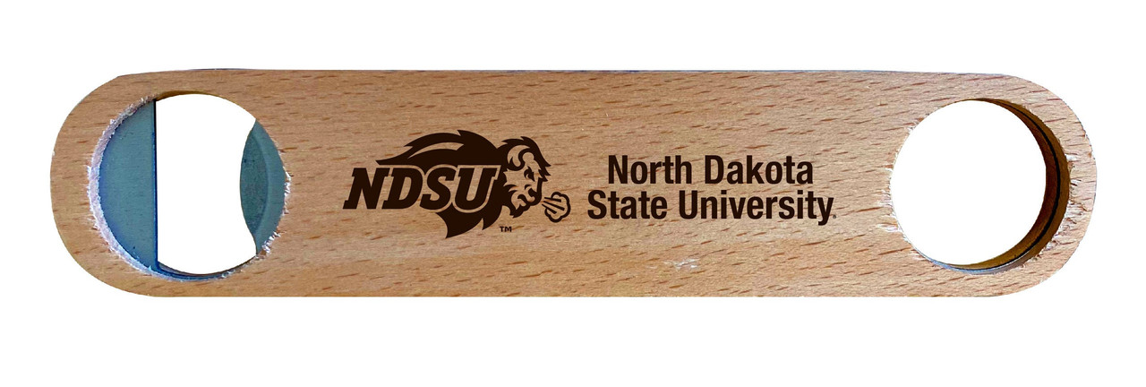 North Dakota State Bison Laser Etched Wooden Bottle Opener College Logo Design