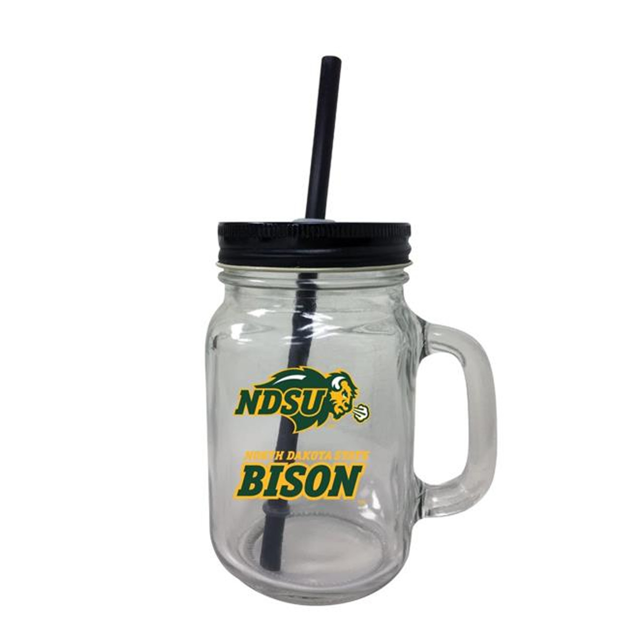 North Dakota State Bison Mason Jar Glass 2-Pack