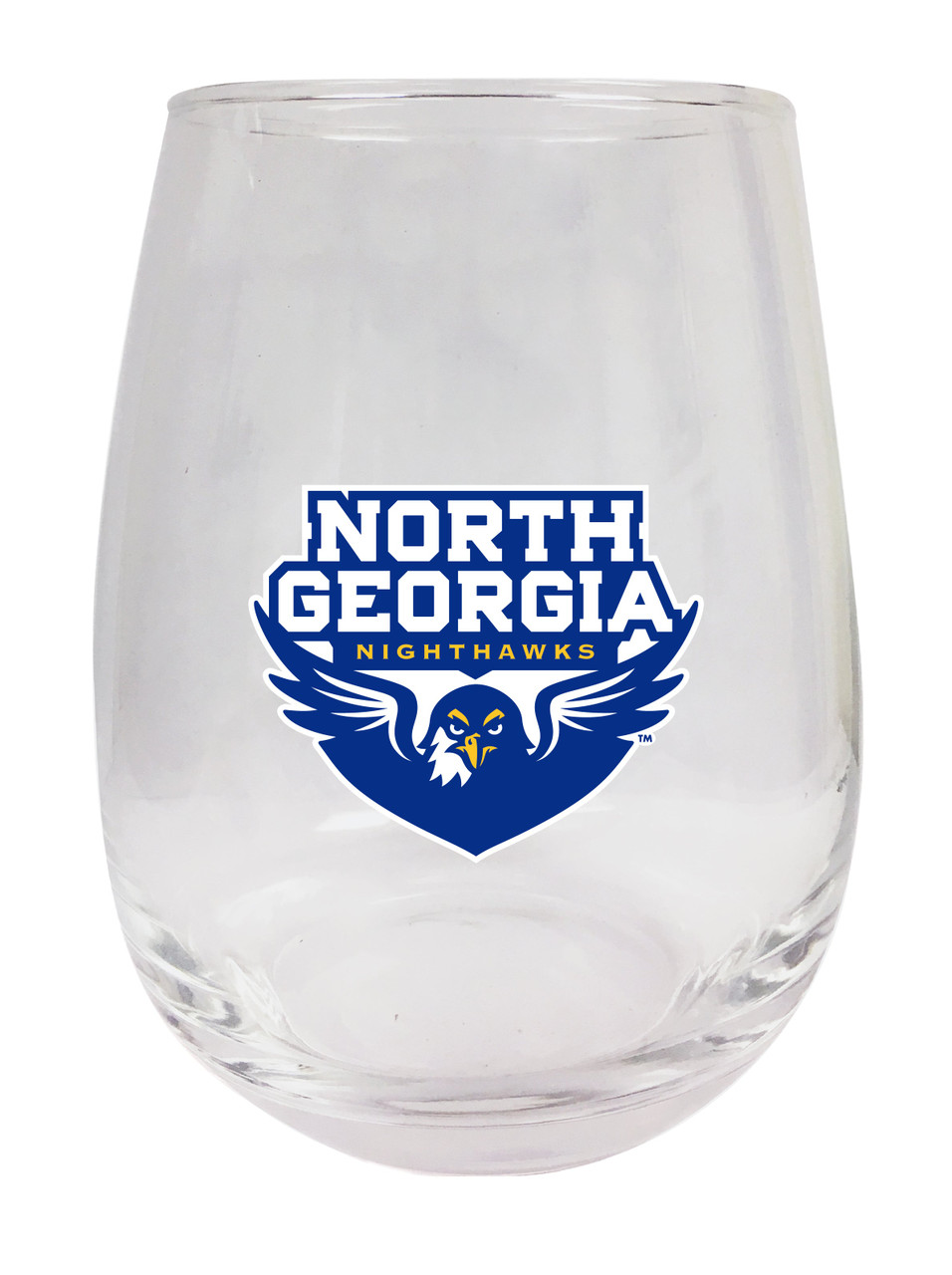 North Georgia Nighthawks 9 oz Stemless Wine Glass