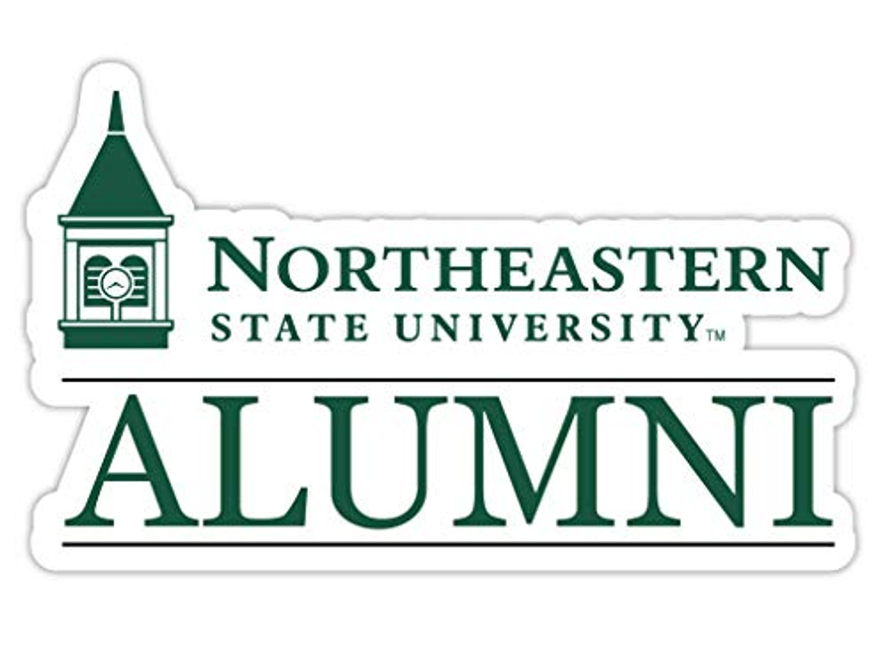 NorthEastern State University 4" Alumni Decal 4 Pack