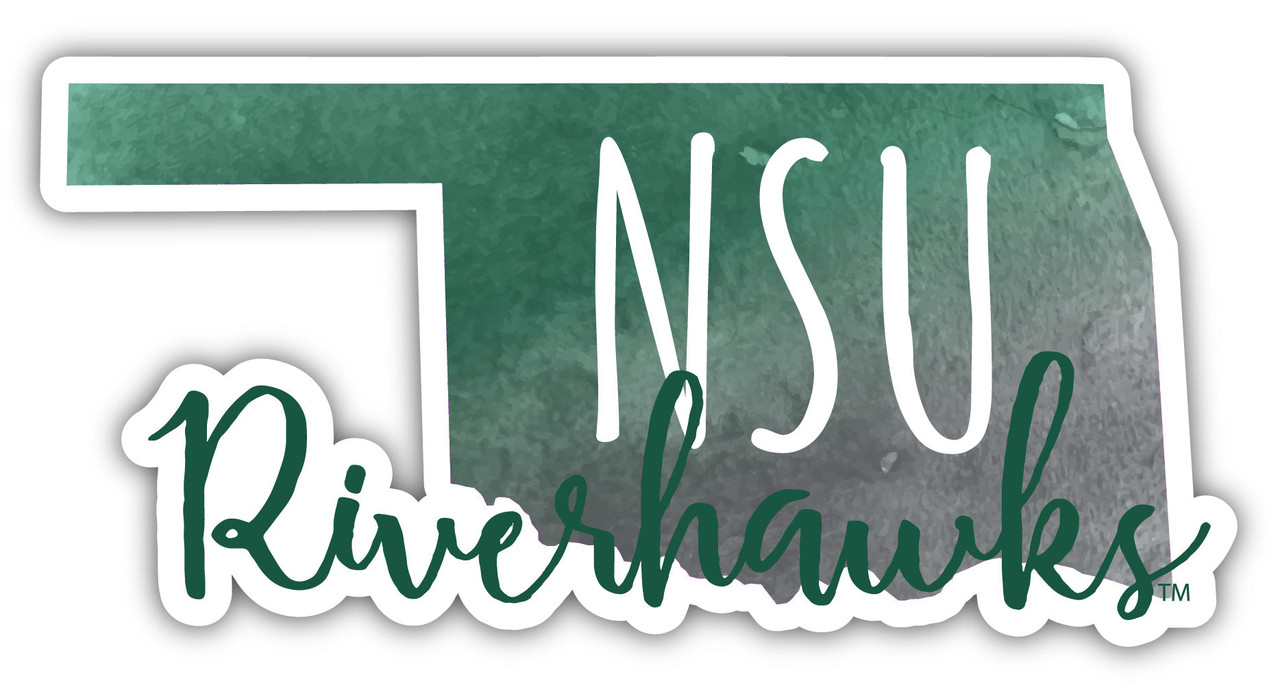 Northeastern State University Riverhawks Watercolor State Die Cut Decal 2-Inch