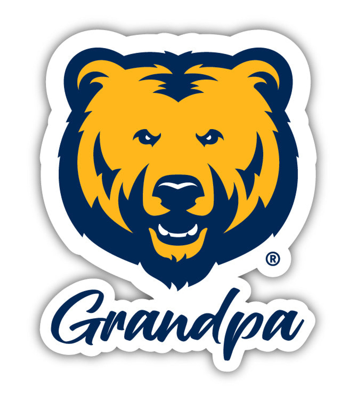 Northern Colorado Bears 4 Inch Proud Grandpa Die Cut Decal