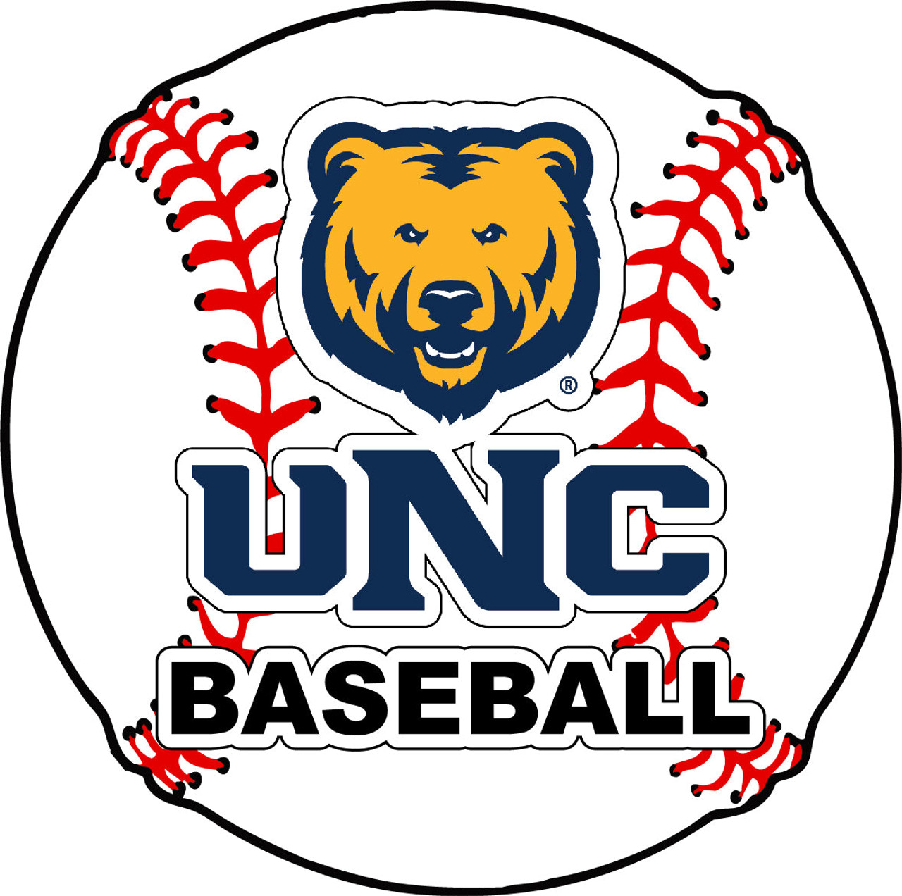 Northern Colorado Bears 4-Inch Round Baseball Vinyl Decal Sticker