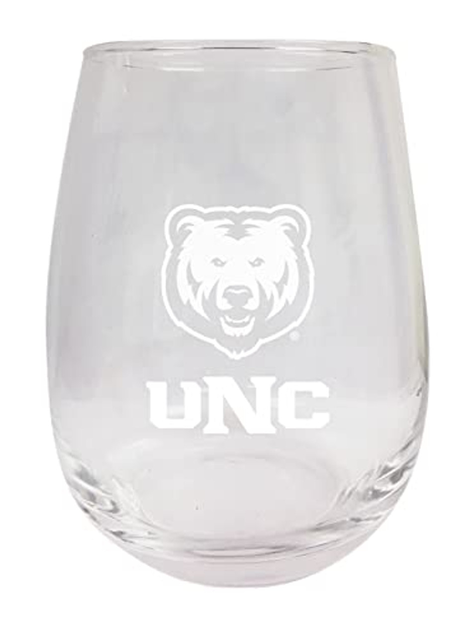 Northern Colorado Bears Etched Stemless Wine Glass 9 oz