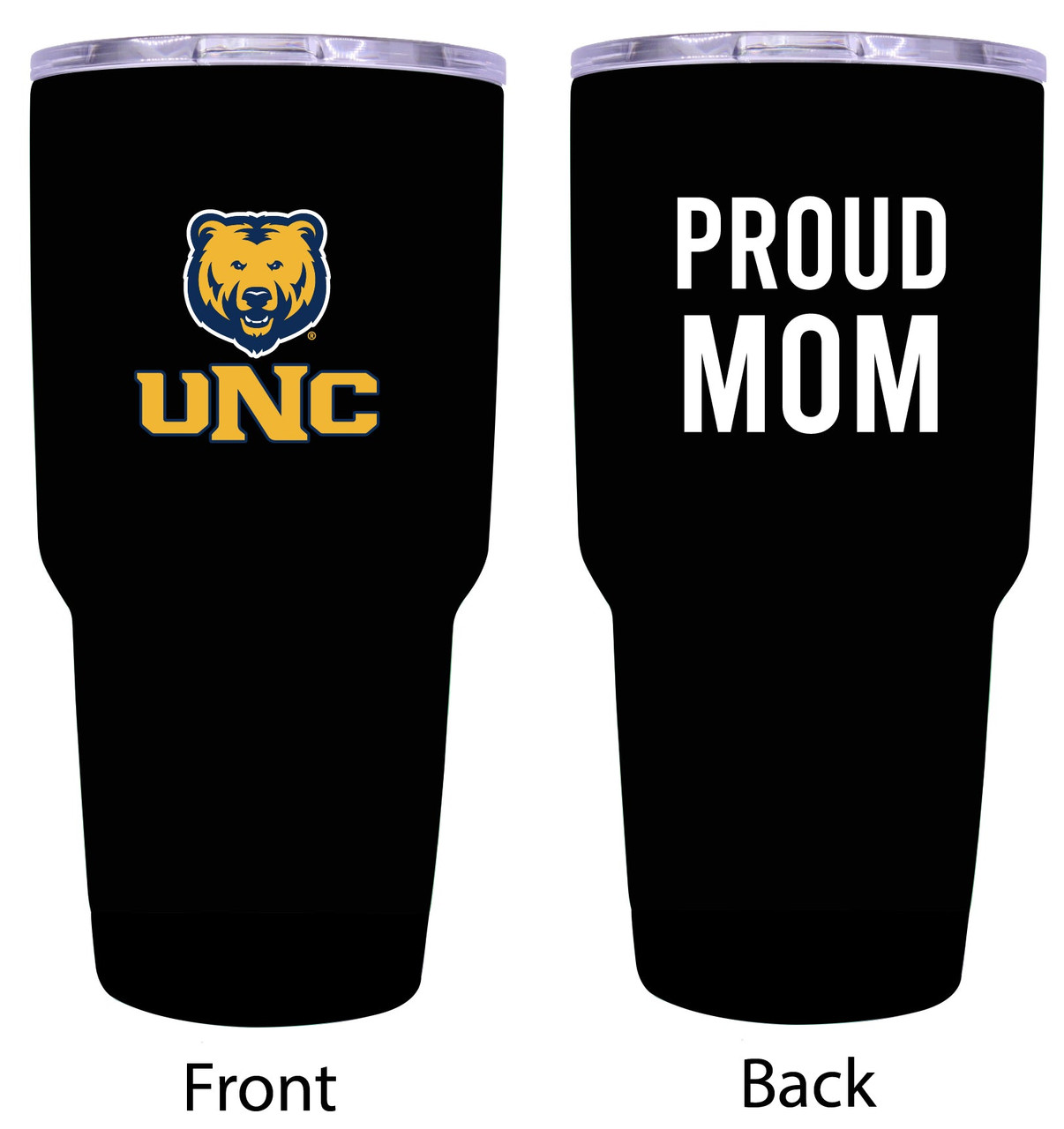 Northern Colorado Bears Proud Mom 24 oz Insulated Stainless Steel Tumblers Black.