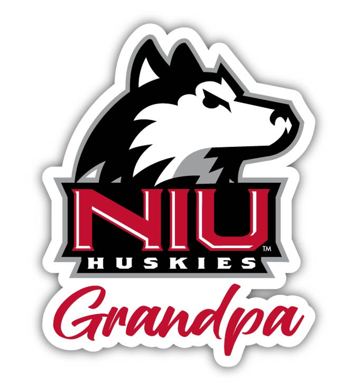 Northern Illinois Huskies 4 Inch Proud Grandpa Die Cut Decal