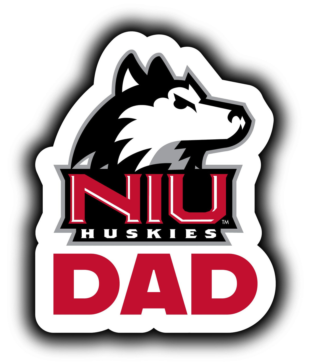 Northern Illinois Huskies 4-Inch Proud Dad Die Cut Decal